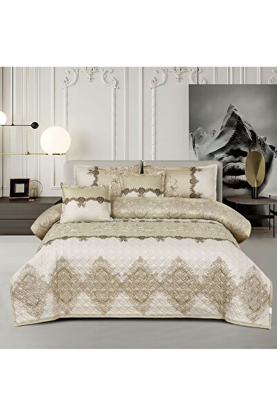 Moon Summer Pressed Flannel Bedspread - Nefirin - 6 Pieces - 250X230