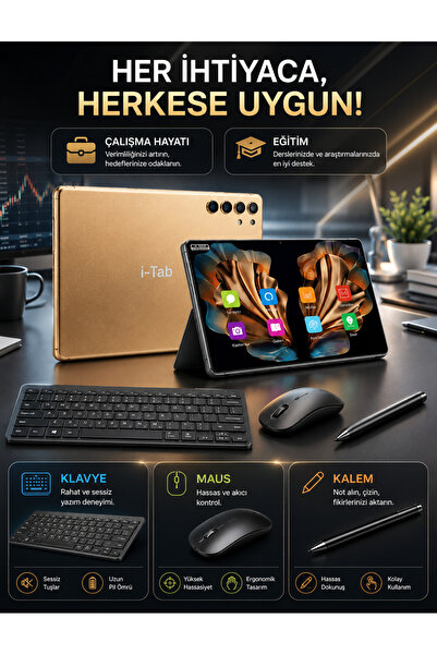 shop S26 Ultra Max Tablet 16GB RAM 1TB Hafıza | Sim Kartlı 5G Destekli | Klav...