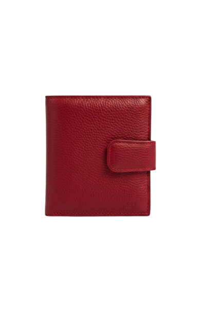 WATCHOFROYAL Bi-Fold Red Genuine Leather Wallet