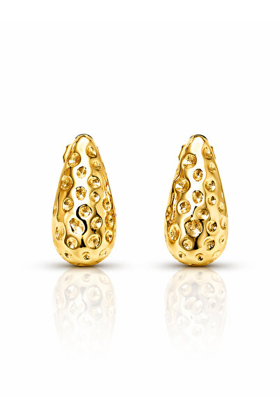 Angelovia Drop-Shaped Textured Women's Earrings