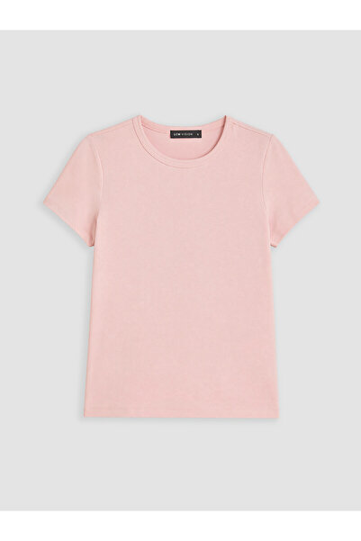 LC Waikiki Nevavm Women's T-Shirt with Oval Collar and Difference