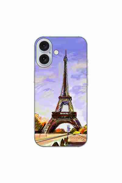 OEM Husa compatibila cu Apple iPhone 16 Silicon Gel Tpu Model Desen Turnul Ei...