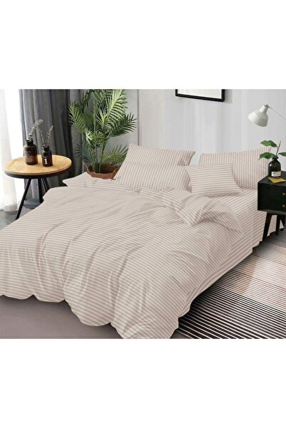 Lenjeria Pufoasa Damask print double bed set, 2 persons, fitted sheet, 6 pieces
