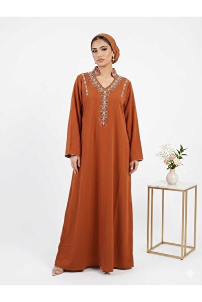 sea gulf Women's Embroidered Crystal Jalabiya