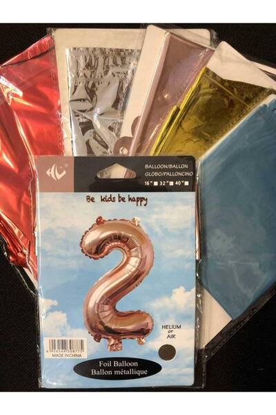 OEM Foil Balloon 81cm Number "2" Black