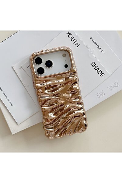 botyco Iphone 15 Pro (6.1 inç) Uyumlu Dalgalı Kırışık Detaylı 3d Yüzeyli Parl...