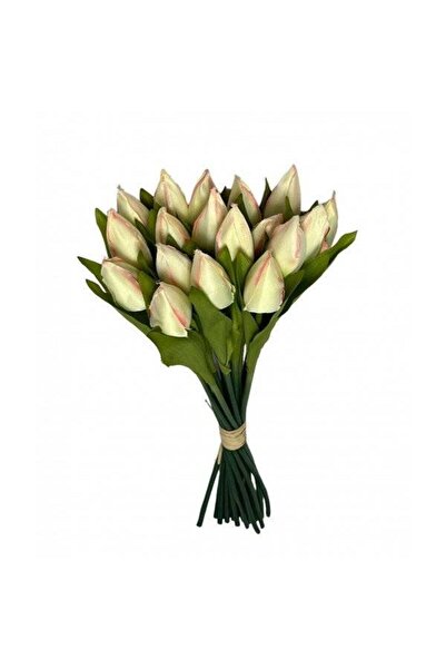 OEM Flori Artificiale Buchet 18 Lalele Legate Crem-Roz