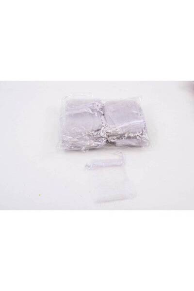 OEM Saculeti Organza Dreptunghiulari Alb 7cm/9cm 100/Set