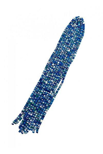 OEM Silicone Beads String 40 Cm Mixed Colored Mostly Blue 10/ Top Bottom Set