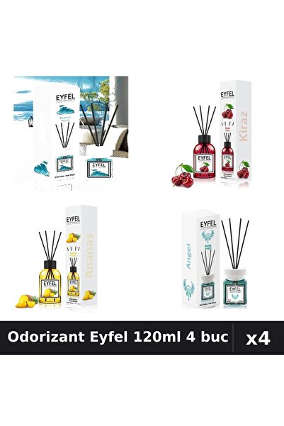 Eyfel Set 4 Odorizant Camera Betisoare 120ml - Ocean, Cirese, Ananas, Angel