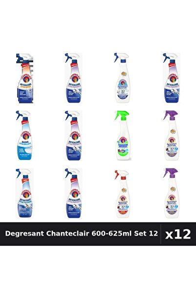 Chanteclair Set 12 Degresant Universal 600-625ml - 8 Arome Asortate - Curaten...