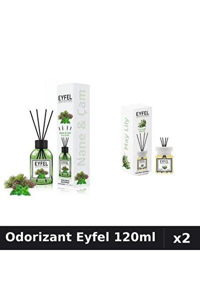 Eyfel Set 2 Odorizant Camera Betisoare 120ml - Pin Și Menta, Lacramioare