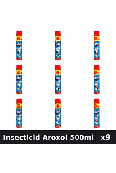 Aroxol Set 9 Spray Insecticid 500ml - Anti Gandaci, Tantari, Muste - Protectie