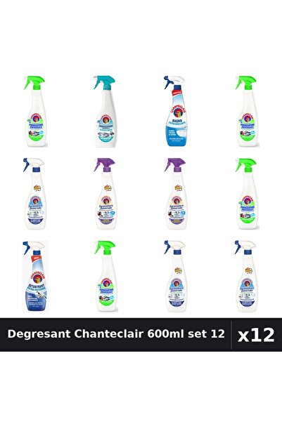 Chanteclair Set 12 Degresant Universal 600-625ml - Lămaie, Lavandă, Bicarbonat