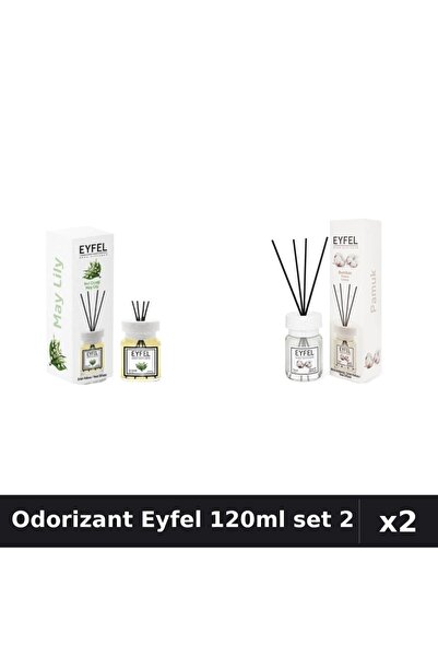 Eyfel Set 2 Odorizant Camera Betisoare 120ml - Lacramioare, Bumbac