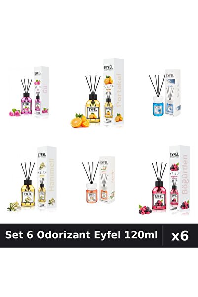 Eyfel Set 6 Odorizante Camera Betisoare, Acacia, Cool Water, Fructe De Padure...