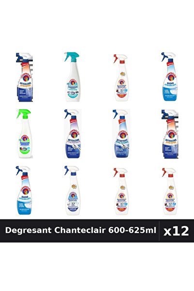 Chanteclair Set 12 Degresant Universal 600-625ml - 8 Arome, Anticalcar, Detar...