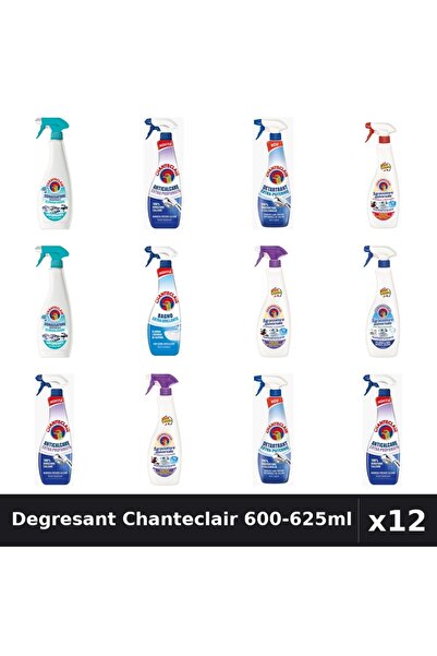 Chanteclair Set 12 Degresant Universal 600-625ml - 8 Arome, Anticalcar, Detar...