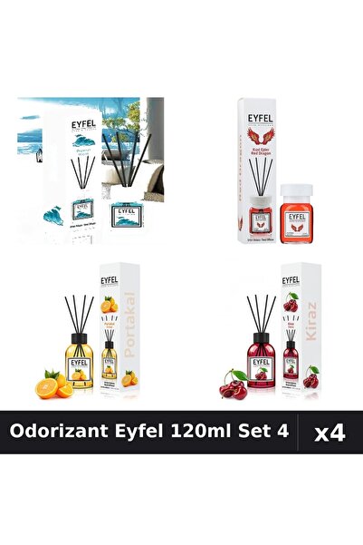 Eyfel Set 4 Odorizant Camera Betisoare 120ml - Ocean, Red Dragon, Portocala, ...