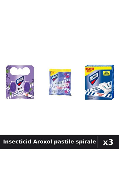 Aroxol Set 3 Insecticid Pastile Spirale Anti-Insecte - 2 si 20 bucati - Prote...