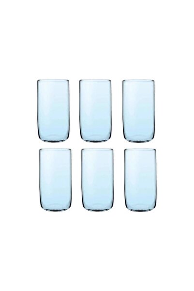 Paşabahçe Self-Colored Turquoise Water and Soft Drink Glass 365 Cc Set of 6