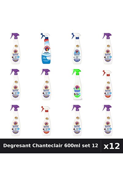 Chanteclair Set 12 Degresant Universal 600ml - 6 Arome, Anticalcar 625ml, Cur...