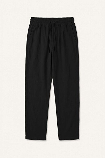 DeFacto Relax Fit Elastic Lace-Up Waist Navy Blue Trousers I3017Ax26Hs