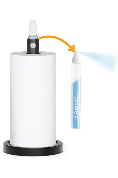 SpaceAid Spray Net 2-in-1 Paper Towel Holder with Spray Bottle for Kitchen an...