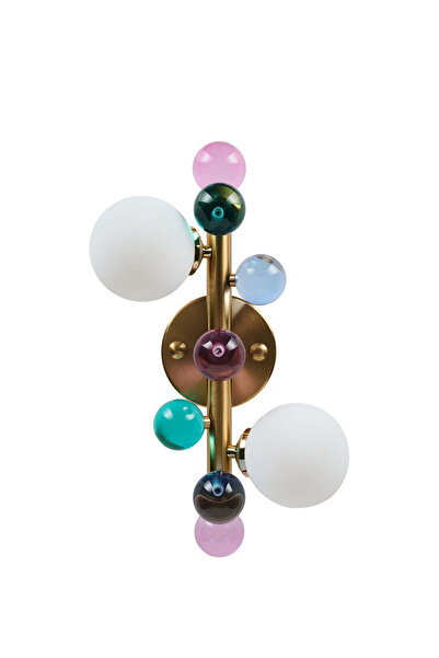 Dimlighting Design Bubble Lamp Soft Fırçalanmış Mat Gold Metal Opak Aplik