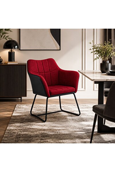 IconStore Modern Design Leisure Chair Made of Fabric and Leather