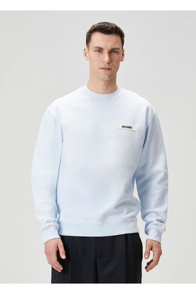 JACQUEMUS Mavi Logo Detaylı Sweatshirt