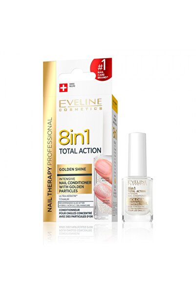 Eveline Tratament pentru unghii 8 în 1, 12 ml, Golden Shine Spa Nail