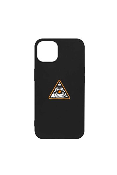 OEM Θήκη συμβατή με Apple iPhone 13 από σιλικόνη, μαύρη ματ, με σχέδιο Illumi...