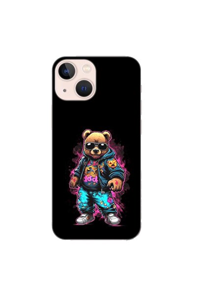OEM Husa compatibila cu Apple iPhone 13 Mini Silicon Gel Tpu Model Bear Cool ...