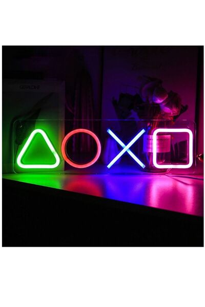 Arabest Neon Signs LED Light,Game Icon Shape Wall Decor,USB Powered,Multicolo...