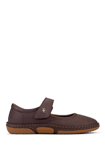 Tamer Tanca Women's Genuine Leather Brown Comfort Shoes