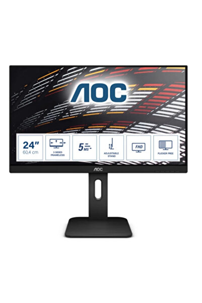 Aoc 24P1 23.8" 60Hz 5Ms DVI+VGA+HDMI+DP+USB FullHD IPS Pivot Vesa Monitör