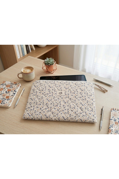 MB krem papatya desenli tablet kılıfı 11 inç