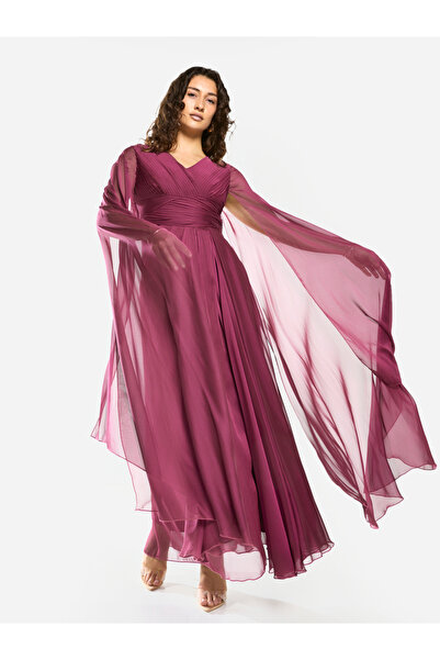 House of Moda By Styli Pleated Bodice Gathered Waist Maxi Dress