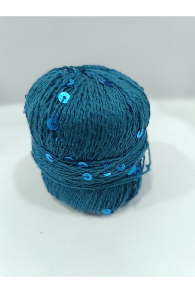 Pİ Yarn Hicaz Large Sequin Hand Knitting Yarn 50Gr