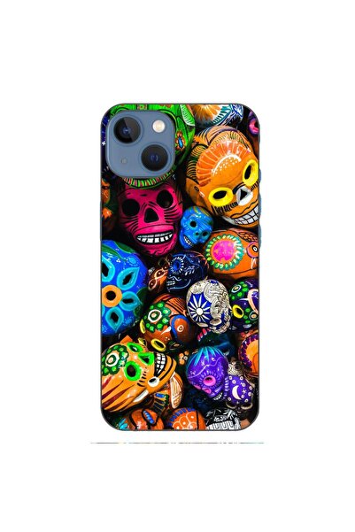 OEM Husa compatibila cu Apple iPhone 13 Silicon Gel Tpu Model Halloween Crani...