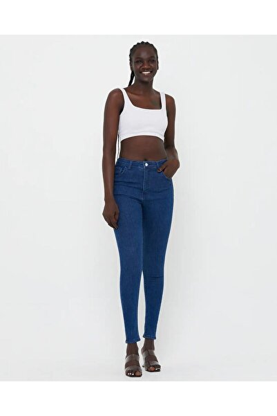ZDN JEANS Kadın Yüksek Bel Toparlayıcı Skinny Fit Likralı Kot Pantolon