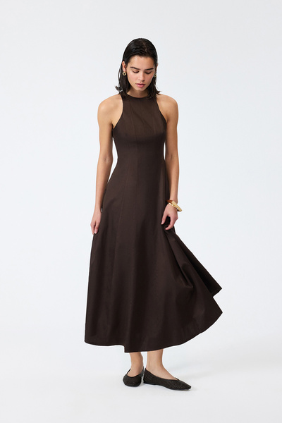VATKALI Flowing halter yaka elbise