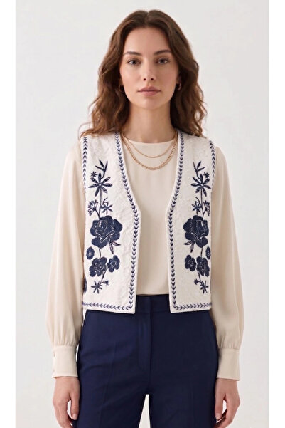 TATULA Floral Embroidered Design Vest