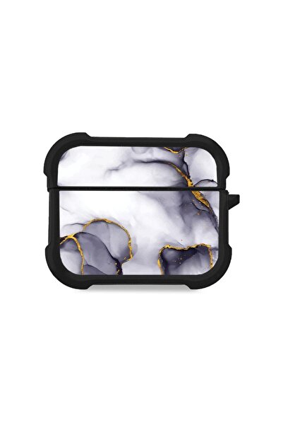 Sonique Θήκη Σιλικόνης Marble Series για AirPods Pro 3 Μωβ Γκρι