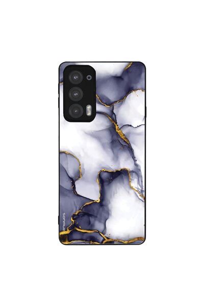 Sonique Θήκη Marble Series για Motorola Edge 20 5G Μωβ Γκρι