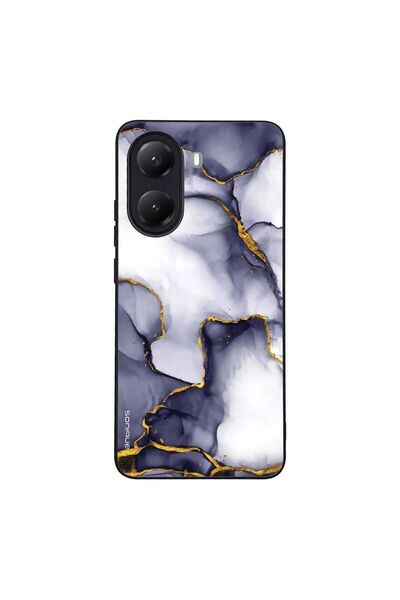 Sonique Θήκη Marble Series για Xiaomi Poco X7 Pro 5G Μωβ Γκρι