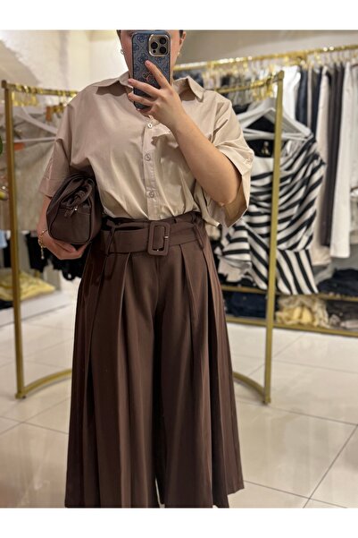 BUSE ATMACA Kemerli Bermuda Pantolon