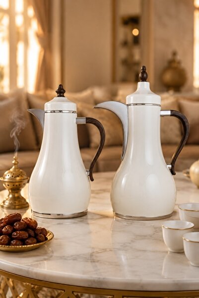 Generic White and Silver Tramss Set with Luxury Walnut Wood Handles Capacity ...