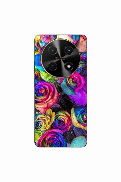 OEM Husa compatibila cu Huawei Nova 12i Silicon Gel Tpu Model Trandafiri Colo...